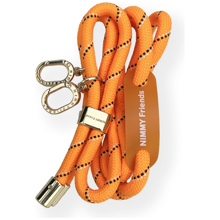 Zestaw crossbody + handstrap Nimmy       Cool&Cute 2.0 pomarańczowo czarny