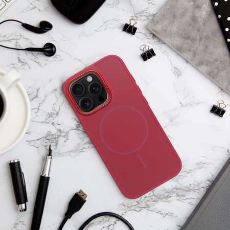 Futerał FRAME MAG COVER kompatybilny z MagSafe do IPHONE 13 PRO magenta