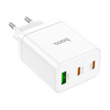 HOCO ładowarka sieciowa 2 x Typ C + USB A QC PD 35W N33 biała