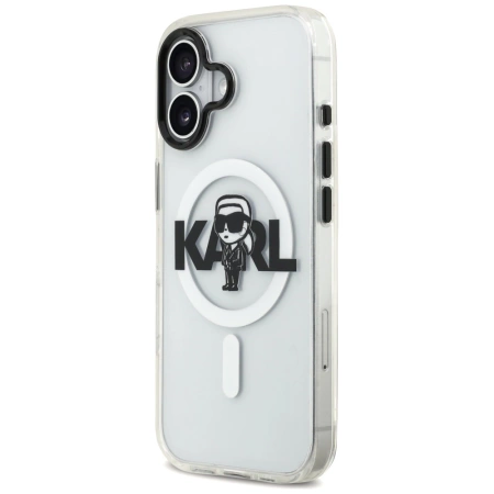 Karl Lagerfeld IML Karl Sketch Logo MagSafe Case for iPhone 17 - Transparent