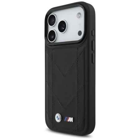 BMW M Quilted Logo MagSafe Case für iPhone 17 Pro – Schwarz