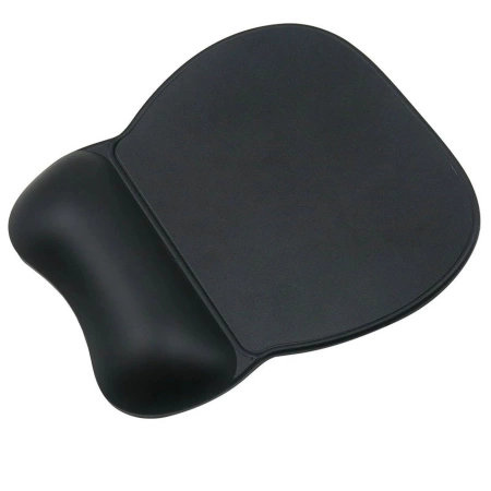 Wozinsky Podkładka pod Mysz i Nadgarstek żelowa Eco skóra duża antypoślizgowa - czarna