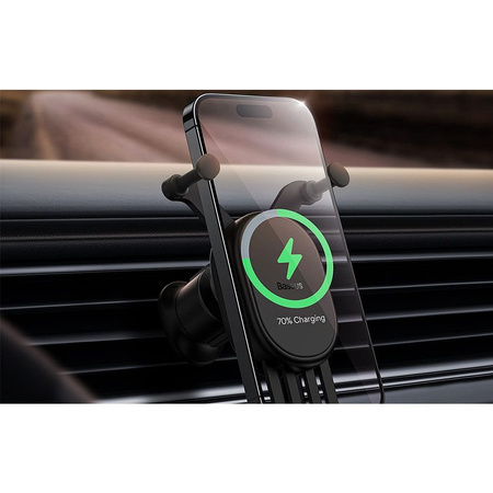 Baseus Stable Gravitational Wireless Charging Car Mount Pro 15W (black)
