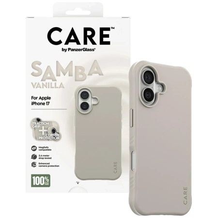 CARE by PanzerGlass Modisches Samba MagSafe Case für iPhone 17 - Grau