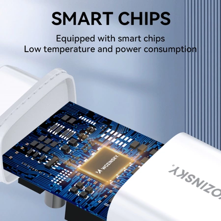 Wozinsky CWCUCW 30W USB-C / 2 x USB-A Wandladegerät - Weiß
