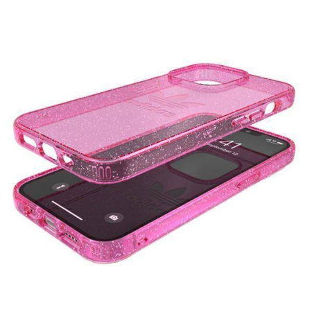 Adidas OR Protective iPhone 13 Pro / 13 6.1 "Clear Case Glitter pink / pink 47121