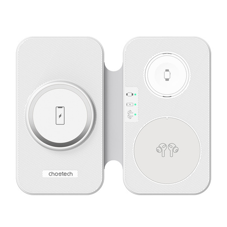 Ładowarka indukcyjna 3w1 Choetech T616-F (biała)