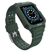 Schutzarmband für Apple Watch 38/40/41 mm Panzergehäuse-Armband - Grün