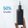 USAMS Ład. siec. 1xUSB-C+1xUSB T47 65W PD Fast Charging Super Si biały/white CC153TC02  (US-CC153)