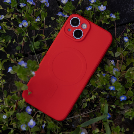 Nakładka Simple Color Mag do iPhone SE 2024 czerwona