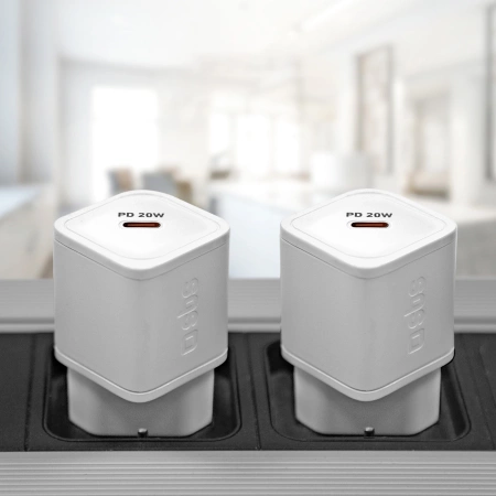 SBS TETRGAN1C20W 20W GaN Wall Charger with Power Delivery - White