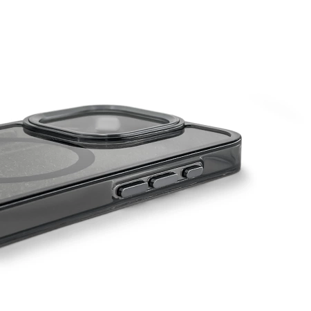 Glitter Case MagSafe for iPhone 16 - black with glitter