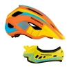 Kask rowerowy Rockbros TT-32SOYB-S dziecięcy z odpinaną szczęką rozmiar S - żółto-pomarańczowy