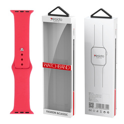 Yesido WB44 Silikonowy Pasek do Apple Watch S 42/44/45 (97+118) #54 ROSE RED/CZERWONY