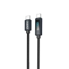 Kabel Dudao L7C USB-C - USB-C 100W z wyświetlaczem LED 1m - czarny
