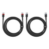 Kabel Baseus Cafule USB-C / USB-C 100W 2 m - czerwono-czarny i czarno-szary (2 szt.)