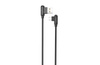 KABEL MX CORNER FAST CHARGE MICRO USB 2.4A / 1m, BLACK / CZARNY, KĄTOWY