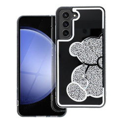 Futerał TEDDY BEAR do SAMSUNG A56 5G srebrny