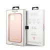 Original Case IPHONE 13 Guess Hard Case Silicone Logo Plate MagSafe (GUHMP13MSBPLP) pink