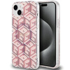 Oryginalne Etui GUESS Hardcase GUHMP15MHGCUSTGP do iPhone 15 Plus (Kompatybilny z Magsafe / IML GCUBE / różowy)