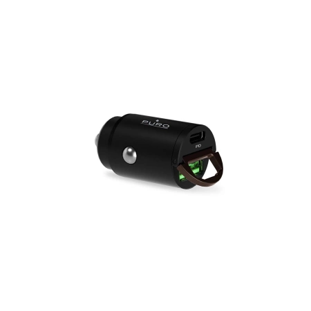 Puro Mini 30W Power Delivery USB-C USB-A Car Charger - Black