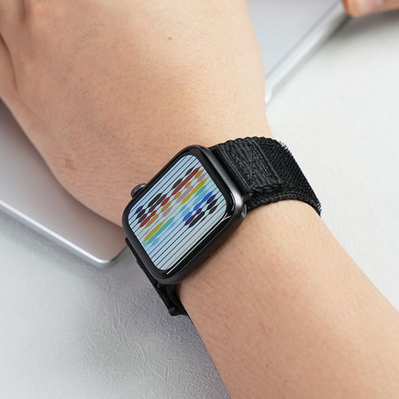 FORCELL F-DESIGN FA05 pasek nylonowy do APPLE Watch 42 / 44 / 45 / 49 mm czarny