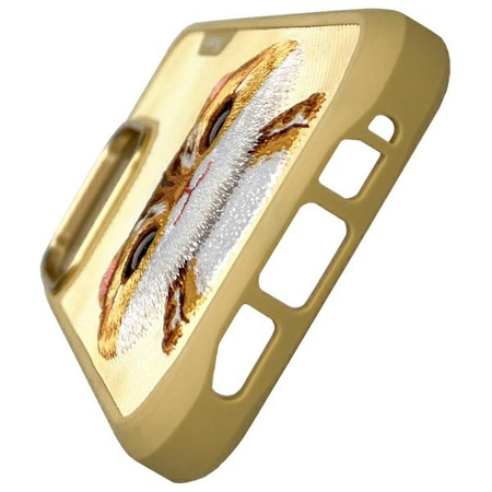 Nimmy etui iPhone 16 Pro 6.3" khaki Big   Eyed Pet 2.0 Cat