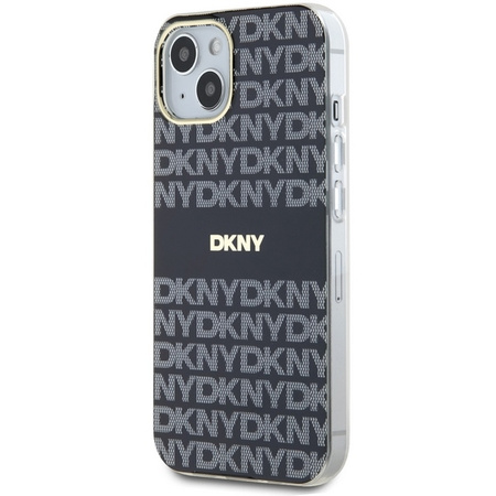 DKNY DKHMP15SHRHSEK iPhone 15 / 14 / 13 6.1" czarny/black hardcase IML Mono & Stripe MagSafe