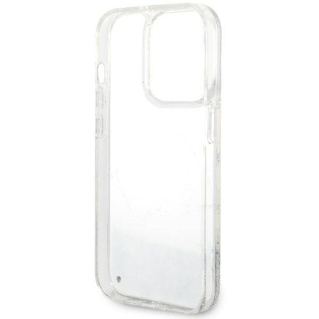 Guess GUHCP14LLCSGSGH iPhone 14 Pro 6,1" weiß/weißes Hardcase Liquid Glitter Marble