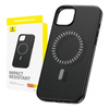 Case APPLE IPHONE 15 PRO MAX Baseus Fauxther Series MagSafe black
