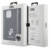 Original Case IPHONE 14 PRO MAX Karl Lagerfeld Hardcase Crossbody Saffiano Metal Pin Karl & Choupette (KLHCP14XSAKCPSK) black