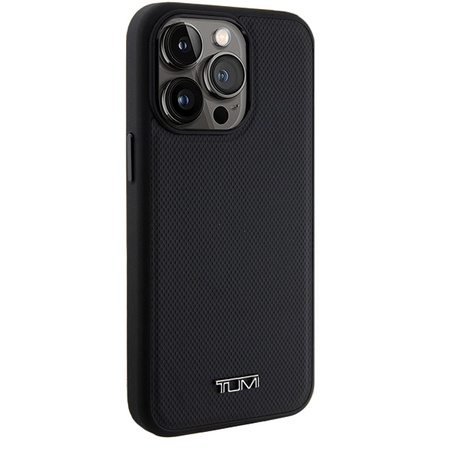 Tumi TUHMP15XRBAK iPhone 15 Pro Max 6.7"czarny/black hardcase Leather Balistic Pattern MagSafe
