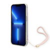 Original Handyhülle IPHONE 14 PLUS Guess Hardcase 4G Print Strap (GUOHCP14MH4STP) rosa