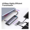Baseus Metal Gleam wielofunkcyjny HUB USB Typ C 12w1 HDMI / DP / USB Typ C / minijack 3.5mm / RJ45 / SD (WKWG020213)