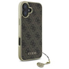 Original Case IPHONE 16 Guess Hardcase 4G Charms Collection (GUHCP16SGF4GBR) brown