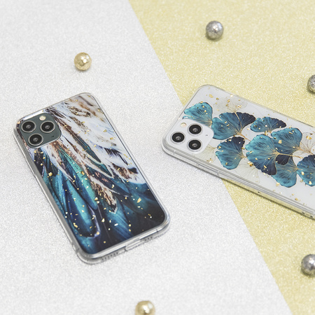 Nakładka Gold Glam do iPhone 15 Pro Max 6,7&quot; listki