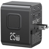 Ładowarka sieciowa USAMS Travel Adapter  CC309 2xUSB-C 25W 4w1 US/AU/EU/UK czarny