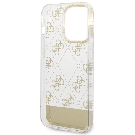 Guess GUHCP14LHG4MHG iPhone 14 Pro 6.1 &quot;gold / gold hardcase 4G Pattern Script