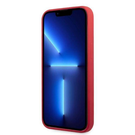 Original Case IPHONE 13 PRO Karl Lagerfeld Hardcase Silicone Plaque red
