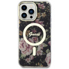 Guess GUHMP14XHCFWSK iPhone 14 Pro Max 6,7" schwarz/schwarz Hardcase Flower MagSafe