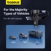 Baseus Enjoyment USB-C car charger with USB-C / Lightning 60W cable - black