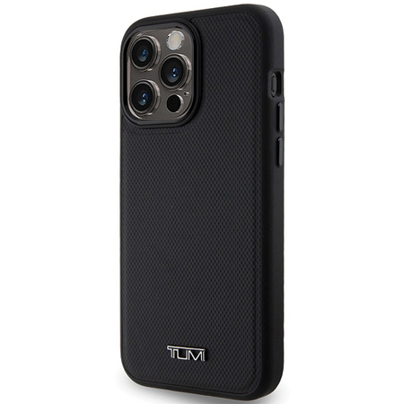 Tumi TUHMP15XRBAK iPhone 15 Pro Max 6.7"czarny/black hardcase Leather Balistic Pattern MagSafe