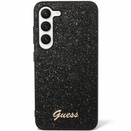 Oryginalne Etui GUESS Hardcase GUHCS24SHGGSHK do Samsung S24 (Glitter Script / czarny)