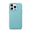 iCarer Litchi Premium Leather Case skórzane etui iPhone 14 Pro Max magnetyczne z MagSafe zielony (WMI14220712-GN)