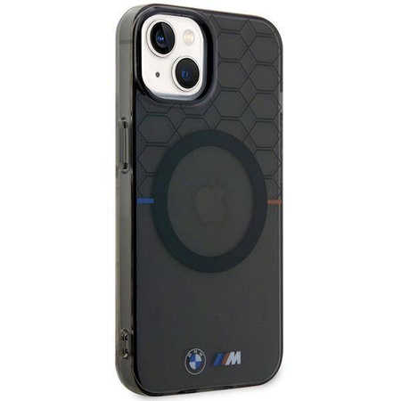 Hülle BMW BMHMP14SHGPK iPhone 14 6.1&quot; grau/grau Muster MagSafe