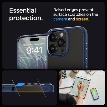 Spigen Liquid Air iPhone 16 Pro granatowy/navy blue ACS08118