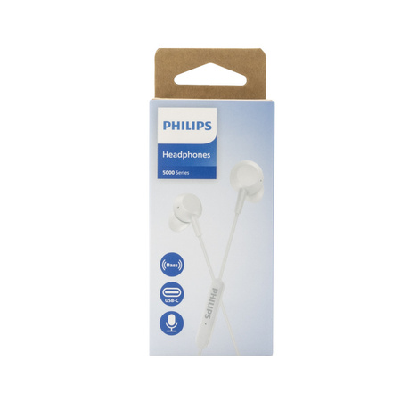 SŁUCHAWKI DOUSZNE PRZEWODOWE PHILIPS Phil-TAE5008WT/00 BIAŁE
