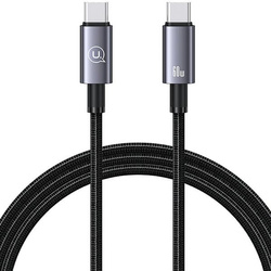 USAMS Kabel USB-C na USB-C 60W 1,2mFast Charging stalowy/tarnish SJ661USB01 (US-SJ661)