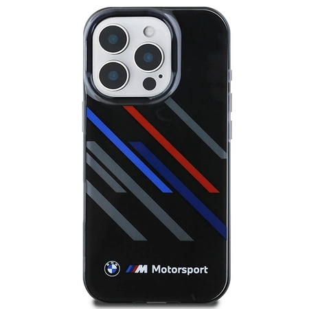 Etui BMW Motosport IML Random Stripes na iPhone 16 Pro Max - czarne