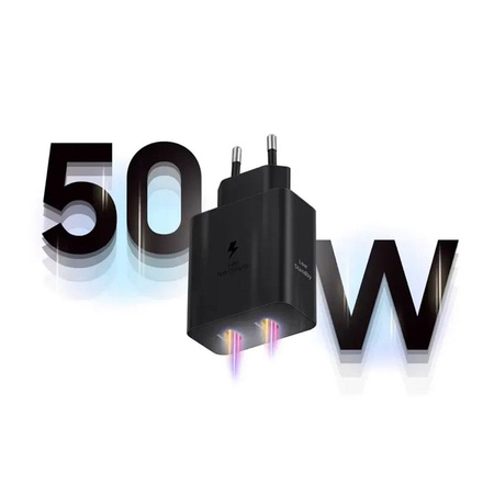 Ład. siec. Samsung EP-T5020XBEGEU PD 50W + kabel USB-C/USB-C 5A 1.8m Super Fast Charge czarny/black